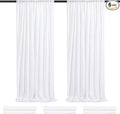 White Backdrop Curtain for Wedding Parties - 2ftx8ft Sparkly Sequin Fabric Drape 6 Panels White Curtain Baby Shower Birthday