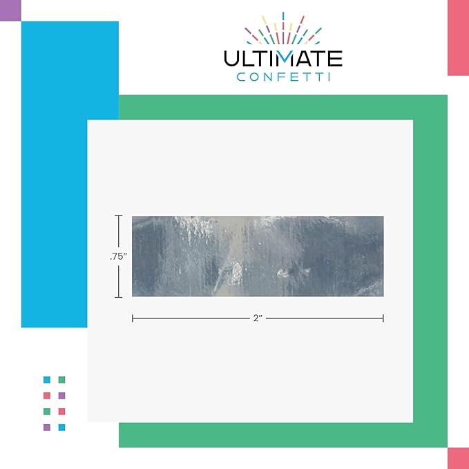 Ultimate Confetti, Rectangular Gold Mylar Shiny Foil Metallic Confetti for Cannon and Launcher use - Gender Reveal Confetti for Wedding, Parties, Mother’s Day and Live Events - 1 lb, 16 oz
