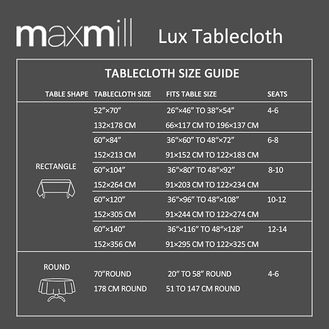maxmill Lux Faux Linen Table Cloth with Slubby Texture Wrinkle Resistant Anti-Shrink Soft Tablecloth for Kitchen Dining Tabletop for Buffet Banquet Parties Rectangle 60 x 140 Inch Blush