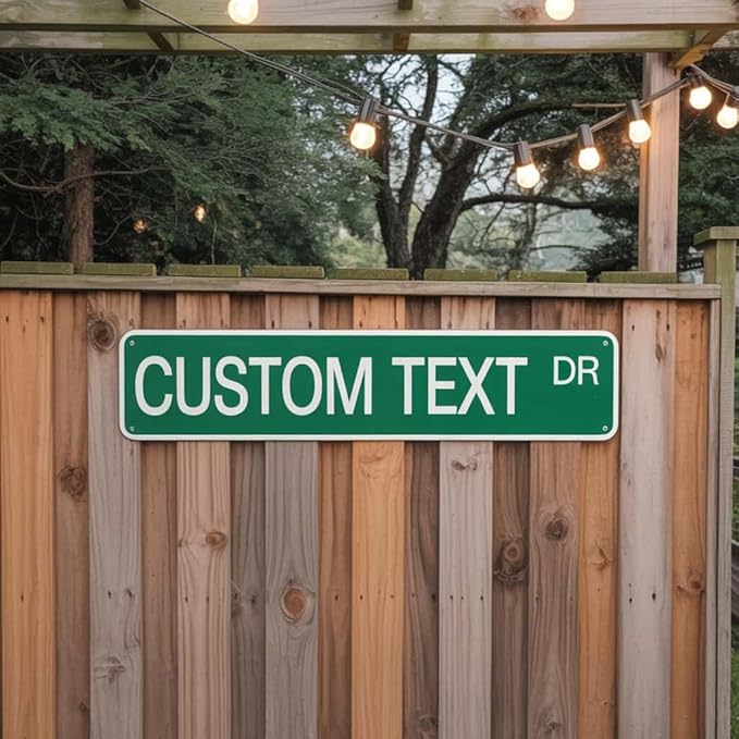 Custom Signs Metal, Personalized Reflective Street Signs for Outdoor, 4x18 Inches, Single/Double Sided, Fade Resistant .040 Aluminum, Ideal for Address, Parking
