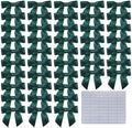 2.5" Hgzgch Dark Green Ribbon Bow for Gift Wrapping, Premade Bows for Crafts, Cake, Party Favors, Handmade Bows with Double-Sided Tape, Self Adhesive Bows for Presents, Treats, Christmas - 50pcs