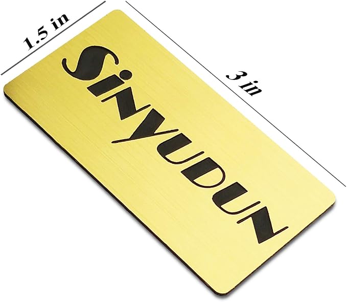 Custom Engraved Name Tag Badges for Business, Personalized Identification with Pin, Magnetic, Adhesive, or Blank Backing, 1.5"x3", Blue/White Text
