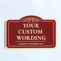 Custom Outdoor Decorative Metal Signs, Personalized Aluminum Sign, Driveway Sign - Waterproof, USA Made - Design 'Red Brick' 30x24 In