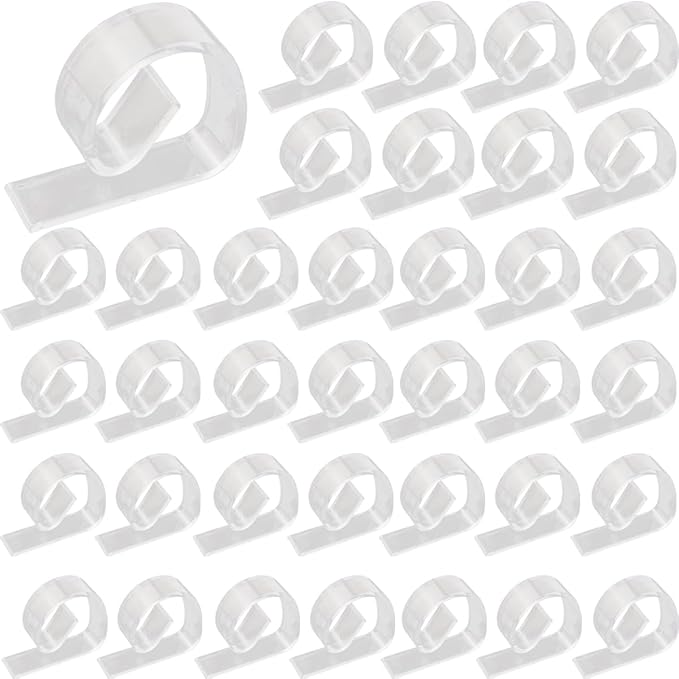 36PCS Transparent Clear Tablecloth Clips, Plastic Table Cloth Clips，Windproof Table Cover Holder Clamps，Table Cloth Holder for Christmas Home Wedding Party Indoor Outdoor Camping Picnic (36)