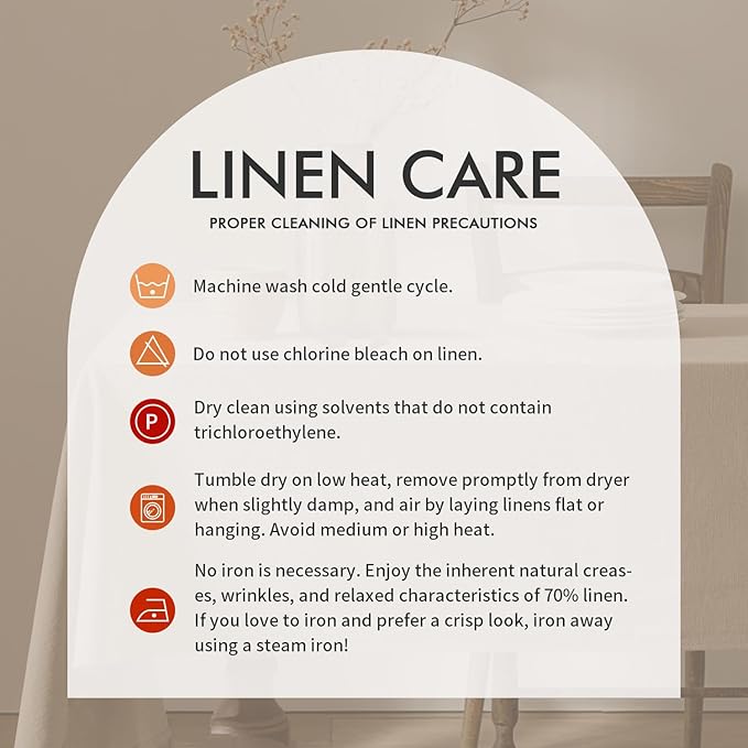 MIULEE Natural Linen Cotton Blend Tablecloth Rectangle, Luxury Waterproof Stain Resistant Durable Farmhouse Oblong Table Cloth for Dining Party Christmas Weddings Birthday, 52 x 102 inch, Ivory Cream