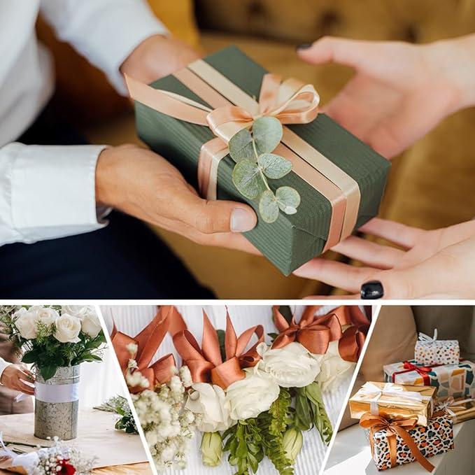 3/8" Wide x 100 Yards Single Face Polyester Satin Ribbon, Satin Ribbon for Crafts, Gift, Hair Bows, Wedding Party Decoration, Bow Making & Other Projects (Purple)