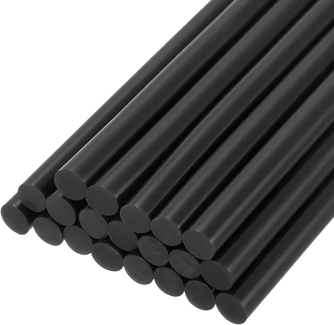 uxcell 20pcs Hot Glue Sticks for Glue Gun 11mm/0.43-inch x 4-inch Mini Hot Melt Adhesive Glue Stick Black