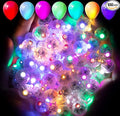 Aogist 100pcs 10-Colors Mini Lights,Long Standby Time Waterproof LED Balloon Light,Battery Powered,Ball Lamp for Balloon Paper Lantern Birthday Party Christmas Halloween