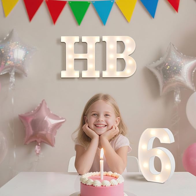 LED Marquee Light Up Letters Sign - Lighted Letters Alphabet for Birthday, Graduation, Bar Wall & Table Party Decor, Wedding Anniversary and Christmas Decorations, Letter A