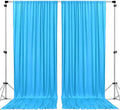 AK TRADING CO. 10 feet x 10 feet Polyester Backdrop Drapes Curtains Panels with Rod Pockets - Wedding Ceremony Party Home Window Decorations - Turquoise (Pack of 24)