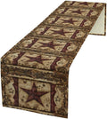 Wild West Table Runner, Rustic Farmhouse Texas Star Vintage Rodeo Cowboy Old Sign Wild West Print Pattern for Home Kitchen Table Decor Dining Coffee Room Garden Party Decor 13x72in