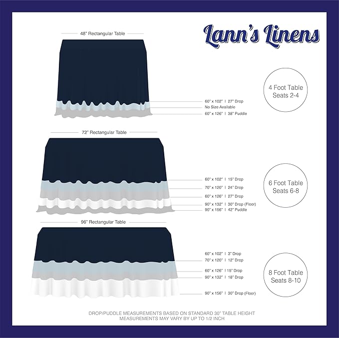 Lann's Linens - 10 Premium 90" x 132" Tablecloths for Wedding/Banquet/Restaurant - Rectangular Polyester Fabric Table Cloth - Purple