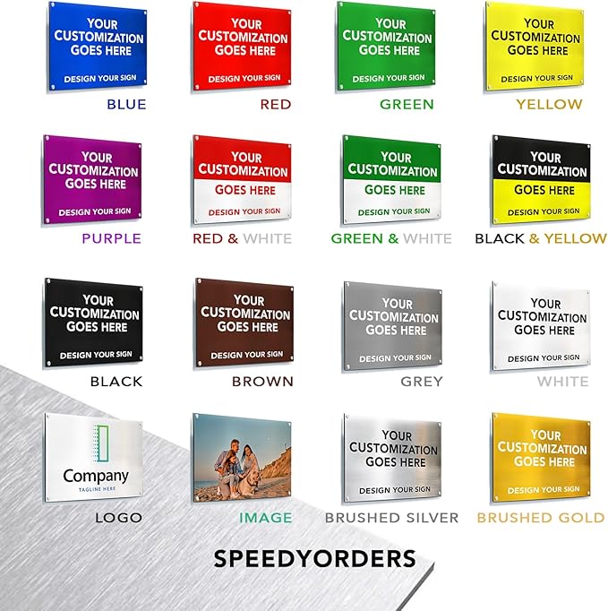 Custom Metal Signs, Personalized Aluminum, Waterproof Business Signs, White Aluminum (Black & Yellow, 30x24 In)