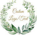 Custom Stickers for Weddings, Birthdays & Businesses - Personalized Labels with Your Logo - Waterproof, Fade and Heat Resistant - Pack of 100-1000 (Wreath D, 3 Inch)