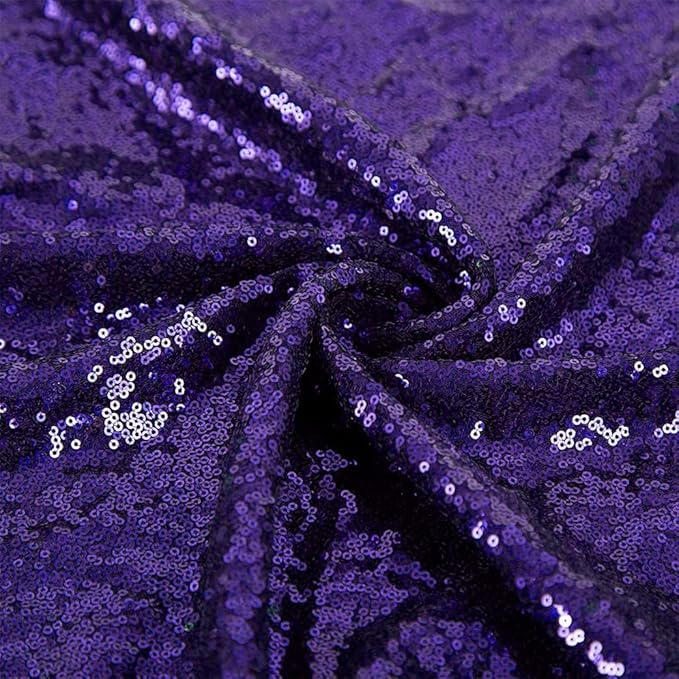 JYFLZQ Purple Sequin Backdrop Curtains 2ft x 8ft 2 Panels Glitter Photo Booth Backdrops Sparkly Photography Background Drapes for Parties Wedding Bridal Showers