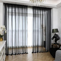 Window Black Sheer Curtains 60 Inches Width 63 Inches Long 2 Panels Sheer Curtain Clear Curtains Basic Rod Pocket Panel for Home Living Room Bedroom Kids Room Yard Patio Parlor Sliding
