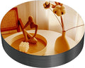 VASUHOME 8" Gold Mirror Centerpieces for Tables, Round Mirror Plates Set for Candle, Wedding, Party Decorations, Circle Mirror Trays with Smooth Edge and Cushioned Feet, 2mm Thick