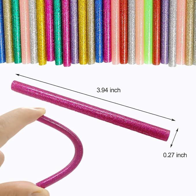 Glitter Hot Glue Sticks for Hot Glue Gun 14 Colors 84 Pack Bulk Colored Glitter Glue Stick for Mini Glue Gun Sticks 7mm 100mm Mini Glue Sticks for DIY Art Craft Repair Colored Hot Glue Gun Sticks