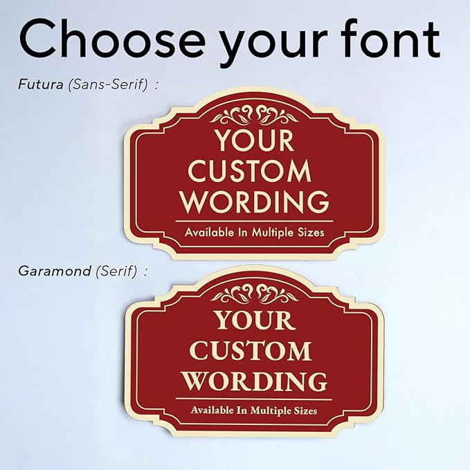 Custom Decorative Outdoor Metal Sign - Personalized Aluminum Driveway Sign, Waterproof, Made in USA - Design 2 Red Brick 14x10 In
