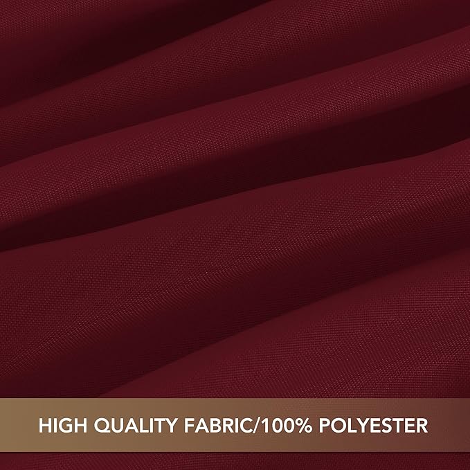 sancua Square Tablecloths 54x54 Inch Burgundy, 2 Pack - Fabric Table Cloth for Square or Round Tables, Washable Polyester Table Cover for Christmas Dinner, Holiday Party, Decorative Display Tables