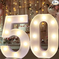 Pooqla 50th Birthday Decorations for Women Men, Light Up Numbers 50 for Party Table Backdrop Wall Decors, 50th Birthday Gift for Her Him, Marquee Number for Wedding Anniversary Decorations