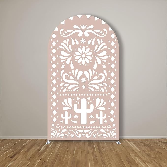 Mexico Theme Arch Stand Covers Fiesta Wedding Party Elastic Fabric Background Birthday Baptismx Baby Shower Decor Props (75x180cm(W30''H72''),G-3762)