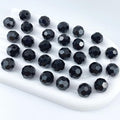 400 PCS 4mm Crystal Glass Beads Round Multiple Faceted Loose Spacer Glass Beads for DIY Handcrafte Bracelet Necklace Earring Jewelry Making(Black)