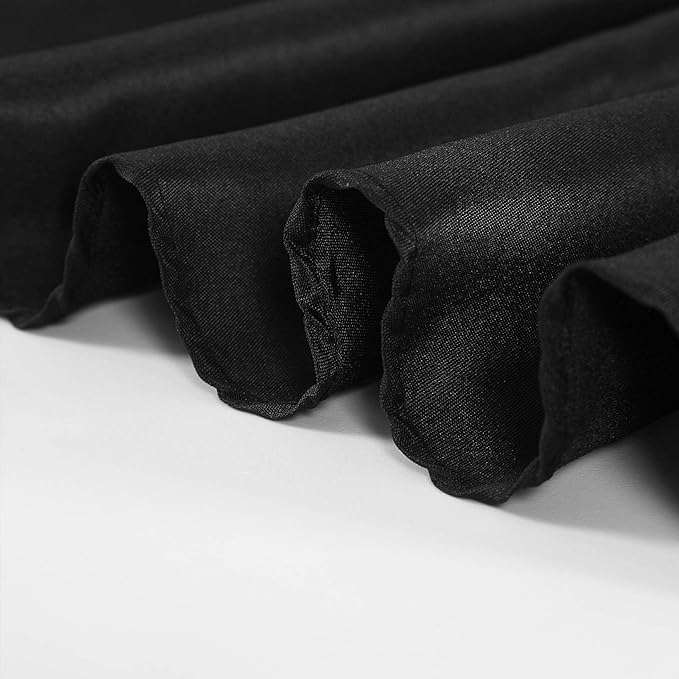 Rectangle Tablecloth 60x120 inch Washable Polyester Fabric Table Cloth for Wedding Party Dining Banquet Decoration（6 Pack 60x120, Black）