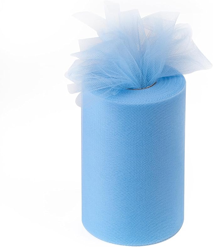Fluorescent Yellow Tulle Fabric Rolls 6 Inch by 100 Yards (300 feet) Tulle Roll Spool Fabric for DIY Tutu Skirt Baby Shower Birthday Party Wedding Decorations Christmas Craft Supplies