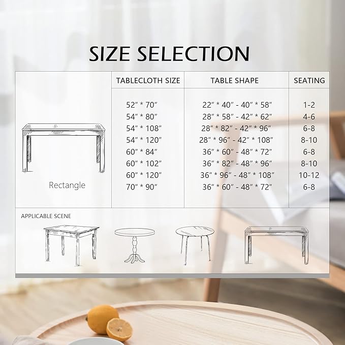 MYSKY HOME 60x102 Boho Rectangle Tablecloth Linen Farmhouse Tablecloth Waterproof Decorative Fabric Table Cloth for Kitchen Dining Bohemian Tablecloth for 6 Feet Table,Grey