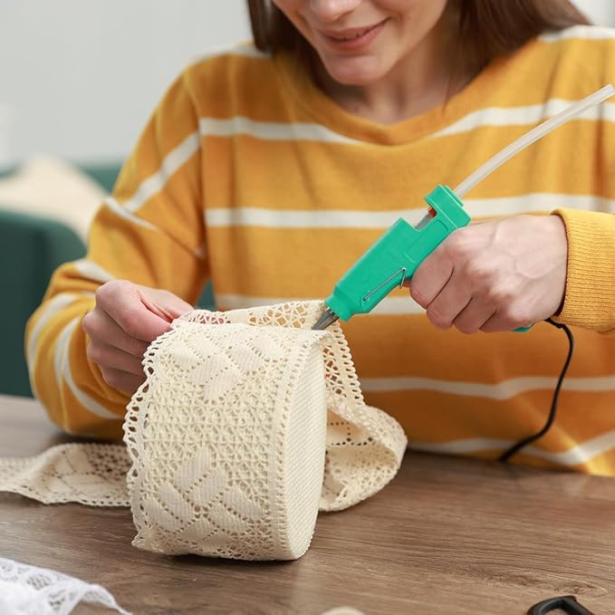 HARFINGTON 10pcs Hot Glue Sticks 0.28" Dia x 3.94" Long EVA Mini Hot Melt Adhesive Glue Stick for Hot Melt Gun Wood Plastic Glass Flowers Fabrics Foam, Blue