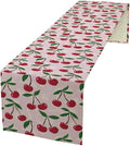 Cherry Table Runner,Spring Summer Fruit Table Runner for Kitchen Dining Table Home Party Decoration 13x108 Inch