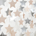 Champagne Glitter-Silver Party-Decorations Birthday Garland - 62ft Twinkle Little Star Hanging Streamers Banner,Boho Wedding Bridal Baby Shower Disco Christmas Bachelorette Engagement Decor Hugtmr