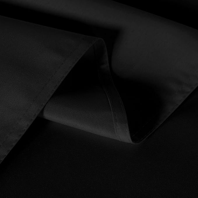 sancua 6 Pack Black Tablecloth 90 x 132 Inch - Rectangle Table Cloth for 6 Feet Tables Stain and Wrinkle Resistant Washable Polyester Table Cover for Dining Wedding Banquet Party Buffet Restaurant