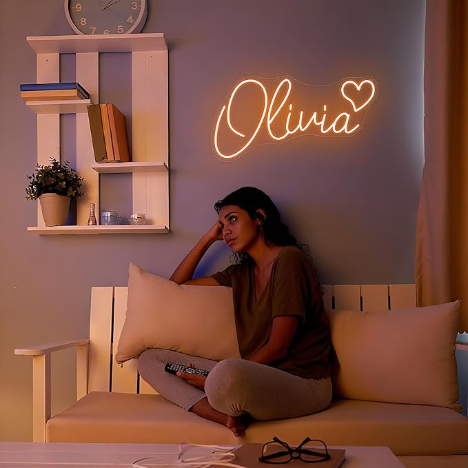 Custom Neon Signs for Wall Decor, Personalized Your Own Neon Name Sign Customizable for Bedroom Wedding Birthday Party Decorations Custom Neon Sign