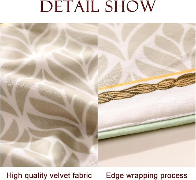 patdrea Designer Elegant French Floral Velvet Table Runner 71 Inch Long, Green with Orange Blossoms Pattern Table Mat, Decor for Kitchen Dining Coffee Table Cabinet Banquet Thanksgiving,12"*71"