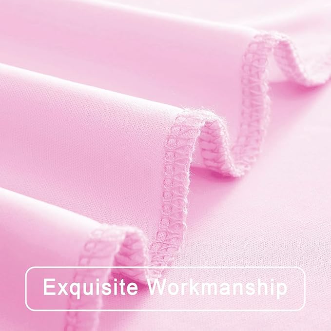40 ft x 10 ft Wrinkle Free Baby Pink Backdrop Curtain for Parties, 8 Panels 5ftx10ft Polyester Photo Backdrop Drapes for Baby Shower Birthday Party Photography Wedding Backdrop Stand
