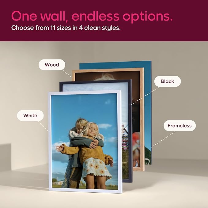 Mixtiles Official - Custom Photo Tiles - Personalized Printed Photos - Magnetic Wall Frames - Adhesive Sticker, No Nails - Various Sizes and Frames - wild-visual-7-Tile - Black Frame