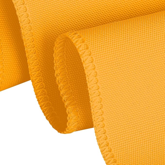 LTC LINENS 10 Pack 120 Inch Round Tablecloth Orange - Bulk for 60 Inch Round Table Floor Length - Washable, Wrinkle Resistant Polyester Fabric Cloth for Parties