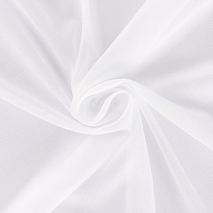 White Wedding Arch Draping Fabric 2 Panels 29" x 20 FT White Drapes for Backdrop Sheer Curtains Wedding Drapes for Romantic Bridal Baby Shower Ceremony Birthday Party Fall Outdoor Events