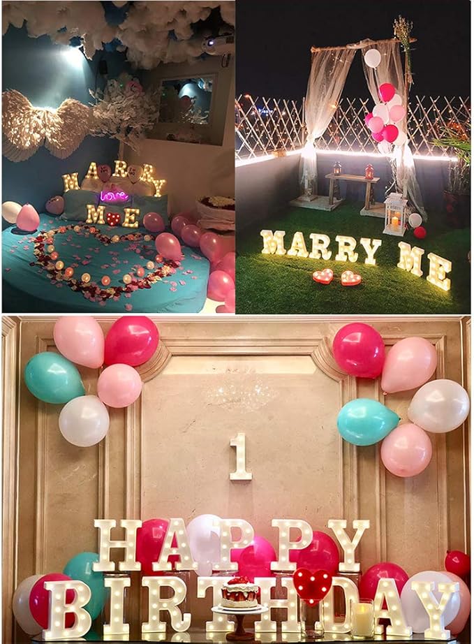 MUMUXI Marquee Light Up Letters | Large Light Up Numbers | Battery Powered and Bright with Every Letter of The Alphabet | for Wedding, Birthday, Party, Celebration, Christmas or Home Decoration (F)