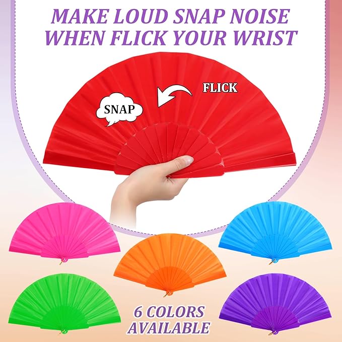 Geetery 30 Pcs Folding Hand Fan for Line Dancing Spanish Boots on the Ground Fans Gifts Bulk Colorful Silk Popping Rave for Women Tea Party Wedding Church Halloween Costume(Gauze,Pure Color)