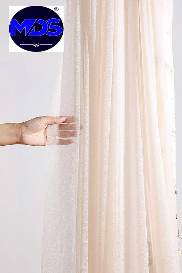 MDS Halloween Chiffon Draping Fabric - 1 Panel, 30" Wide x 20ft Long - Sheer Spooky Arbor & Canopy Drapery for Haunted House Backdrops, Party Ceilings, DIY Costumes & Themed Events - Nude