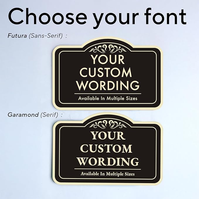 Custom Carved Metal Signs, Personalized Aluminum Design, Driveway Waterproof Signs, Design 1 Charcoal 10x7 In