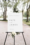 Welcome Wedding Sign Personalized, Personalized Wedding Welcome Sign Minimalist Modern