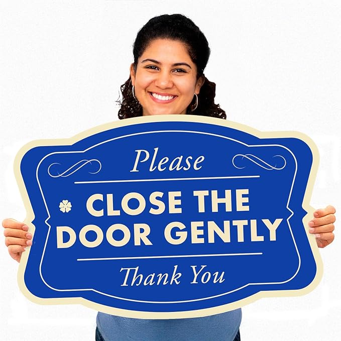 Custom Aluminum Driveway Signs - Waterproof Outdoor Metal Signs, Blue Steel 24x18 In