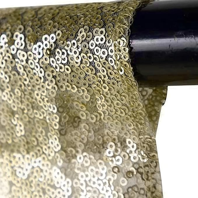 JYFLZQ Champagne Sequin Backdrop Curtains 10ft x 10ft 1 Panel Glitter Photo Booth Backdrops Sparkly Photography Background Drapes for Parties Wedding Bridal Showers