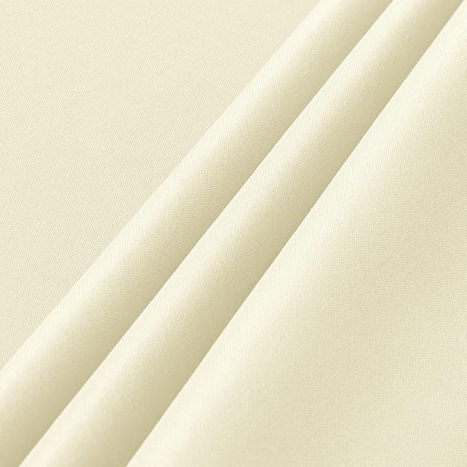 sancua 2 Pack Beige Tablecloth 60 x 84 Inch, Rectangle 4 Feet Table Cloth - Stain and Wrinkle Resistant Washable Polyester Table Cover for Dining Tables, Buffet Parties and Camping