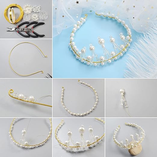 Fashewelry 82 Feet 9 Gauge Round Aluminum Wire 3mm Golden Bendable Metal Craft Wire for Beading Jewelry Craft Making 25m Long
