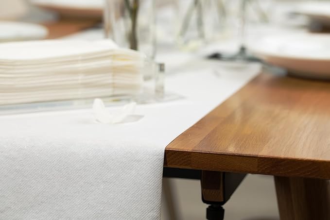 American Homestead Paper Table Runner Roll - 78 ft. Disposable Linen-Like Table Cover Roll - 20 Perforated Table Runners (16" x 48") for Parties, Weddings, and Events - Navy Blue
